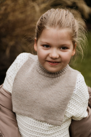 Mimimi - Komin z wełny merino dla dzieci - beż