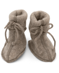 Engel Natur - Buciki z wełny merino - Walnuss Melange