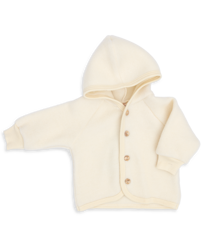 Engel Natur - Kurtka z kapturem z wełny merino - Natur