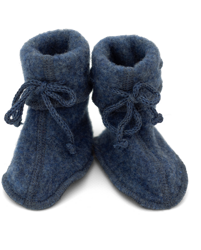Engel Natur - Buciki z wełny merino - Blue Melange