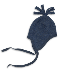 Engel Natur - Czapka  z wełny merino - Blue Melange