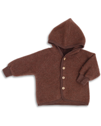 Engel Natur - Kurtka z kapturem  z wełny merino - Cinnamon