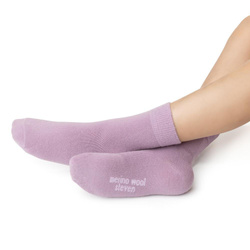 Steven - Skarpetki z wełny merynosów dziecięce -jasny fiolet 