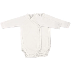 Body z długim rękawem 2-pak biały+biały