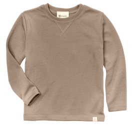 Engel Natur - Dziecięca bluzka z wełny merino i jedwabiu - Sand