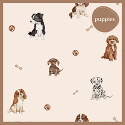 Samiboo - Prześcieradło z gumką 120x60 cm - Pieski