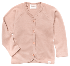 Engel Natur - Dziecięcy kardigan z wełny merino i jedwabiu - Dusty rose