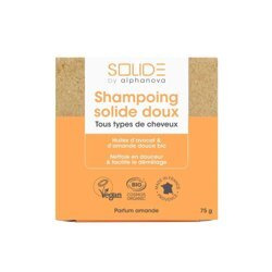 Alphanova Solide, Szampon do włosów w kostce, 75g