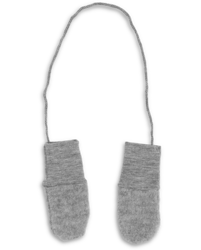 Engel Natur - Rękawiczki z wełny merino 0-1 lat - Hellgrau Melange