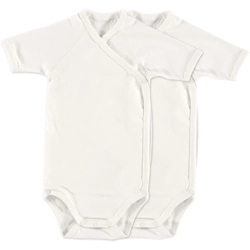 Body z krótkim rękawem 2-pak biały+biały