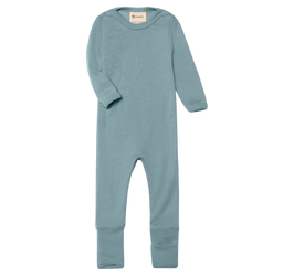 Engel - Piżama z mankietami z wełny i jedwabiu - Mountain blue