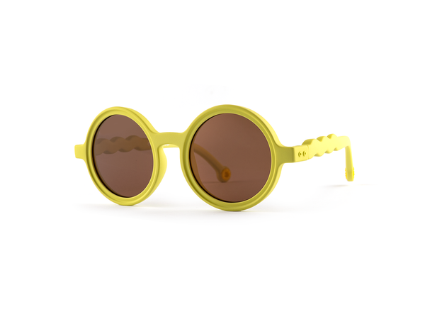 OLIVIO & CO - Okulary przeciwsłoneczne z polaryzacją Round 1-3 lata - Lime Green