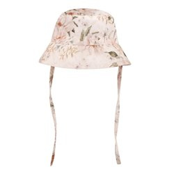 Samiboo - Kapelusz bambusowy Bucket - Peonie Cream