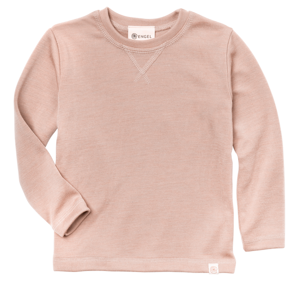 Engel Natur - Dziecięca bluzka z wełny merino i jedwabiu - Dusty rose