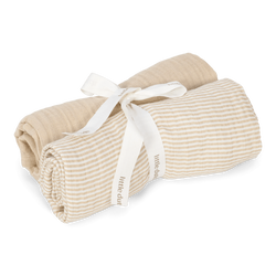 Little Dutch Otulacze muślinowe 70 x 70 cm (2 szt.) Pure Soft Beige