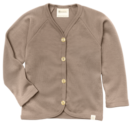 Engel Natur - Dziecięcy kardigan z wełny merino i jedwabiu - Sand