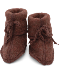 Engel Natur - Buciki z wełny merino - Cinnamon Melange