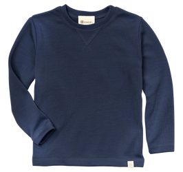 Engel Natur - Dziecięca bluzka z wełny merino i jedwabiu - Navy blue