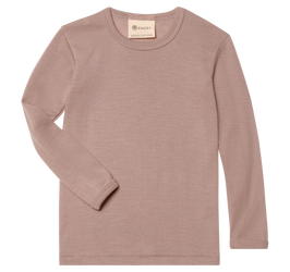 Engel Natur - Dziecięca bluzka z wełny merino i jedwabiu - Dusty rose