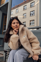 Meggstore - Kurtka damska Bomber Jacket - Almond