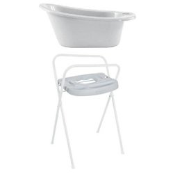 Bébé-Jou Zestaw Wanienka Szara + Stojak do wanienki 103 cm Szary
