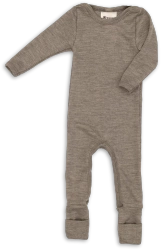 Engel - Piżama z mankietami z wełny i jedwabiu - Walnuss