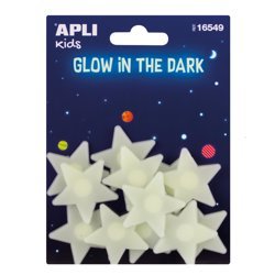 Apli Kids - Fluorescencyjne naklejki - Małe Gwiazdki 12 sztuk