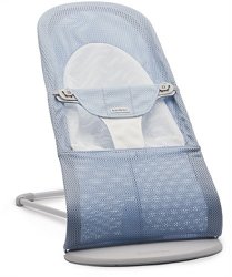 BABYBJORN - leżaczek BALANCE SOFT MESH - Niebieski/Biały