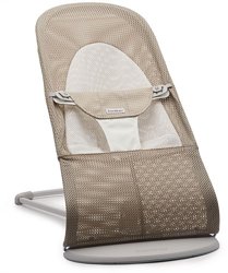 BABYBJORN - leżaczek BALANCE SOFT MESH - Szary Beż/Biały