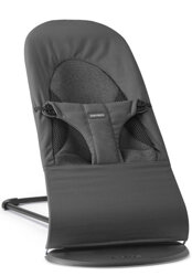 BABYBJORN - leżaczek BALANCE SOFT WOVEN/JERSEY Tri Fabric, Ciemny Szary