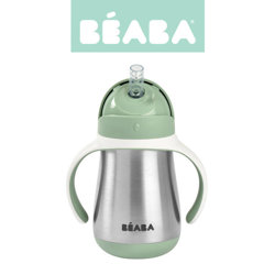 Beaba Bidon termiczny termobutelka ze słomką 250 ml Sage green