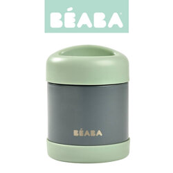 Beaba Pojemnik-termos obiadowy ze stali nierdzewnej z hermetycznym zamknięciem 300 ml Mineral grey/Sage green