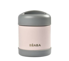 Beaba Pojemnik - termos obiadowy ze stali nierdzewnej z hermetycznym zamknięciem 300 ml dark mist/light pink