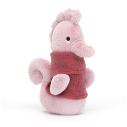 JellyCat - Cozy Crew Konik morski w swetrze 17x6cm