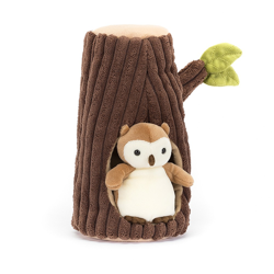 JellyCat - Forest Fauna Sowa w drzewie 18 x 11 cm