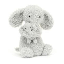 JellyCat - Słoń z Maleństwem 26 cm