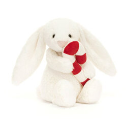 JellyCat - Wesoły Króliczek z Cukierkową Laską 18 cm