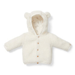 Little Dutch Zapinana bluza z kapturem Teddy - Baby Bunny Off-White 74 CL25893521