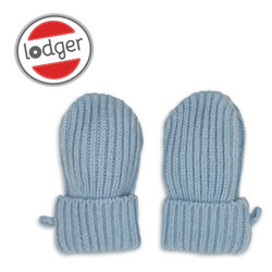 Lodger Rękawiczki dziecięce z wełny merino 100% niebieskie Blue Fogg 0-12m