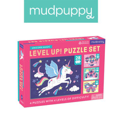 Mudpuppy Puzzle progresywne Magia jednorożców 16, 20, 24 i 28 elementów 3+