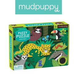 Mudpuppy Puzzle sensoryczne z miękkimi aplikacjami Tropikalny las 42 elementy 3+