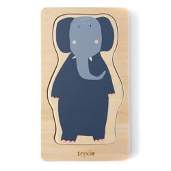 Trixie - Animals Drewniane 4-warstwowe puzzle