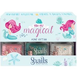 Zestaw 3 lakierów do paznokci dla dzieci Snails Mini - Mermaid Edycja Specjalna