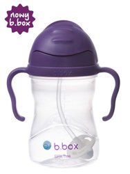 b.box - Bidon ze słomką 240 ml - Winogronowy