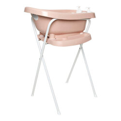 bébé-jou Zestaw Wanienka Thermo Pale Pink + Stojak do wanienki 103 cm Pale Pink