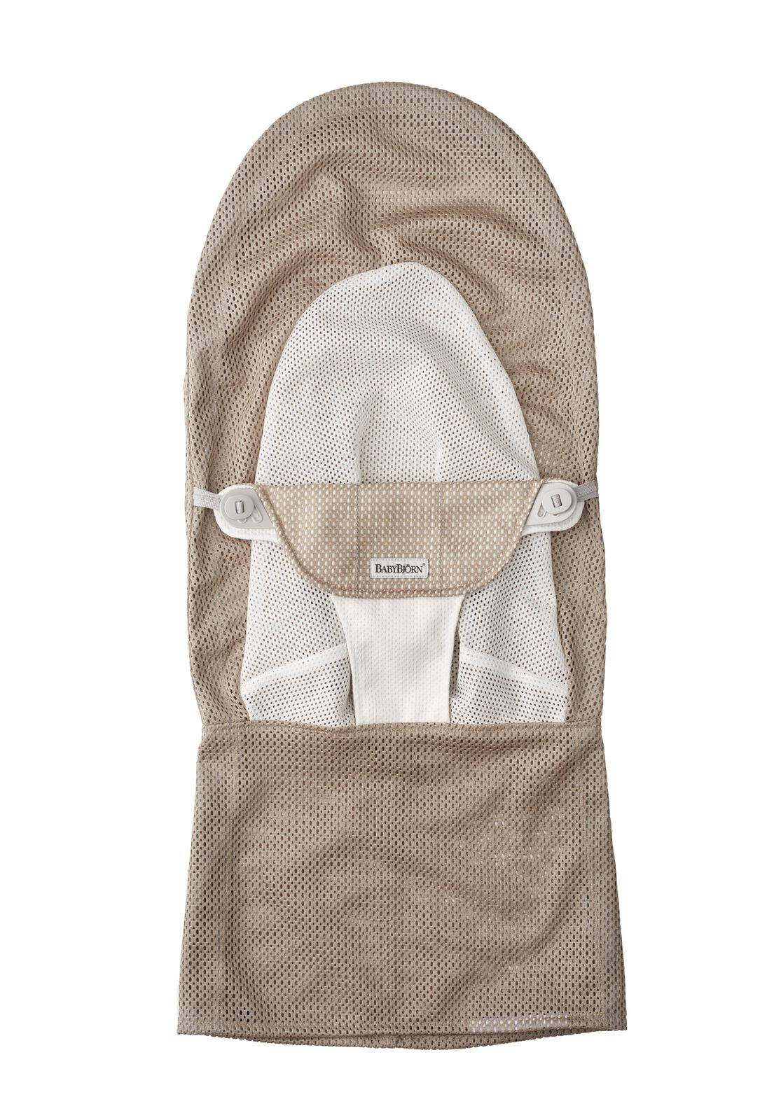 BABYBJORN - poszycie do leżaczka Balance Soft Szary Beż/Biały, Mesh