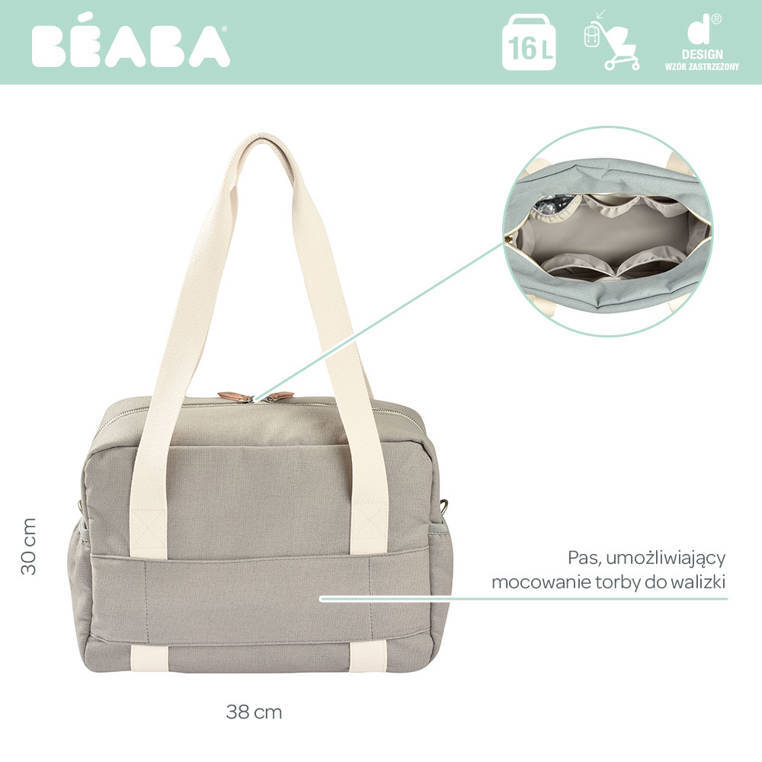 Beaba Torba dla mamy Paris Pearl grey