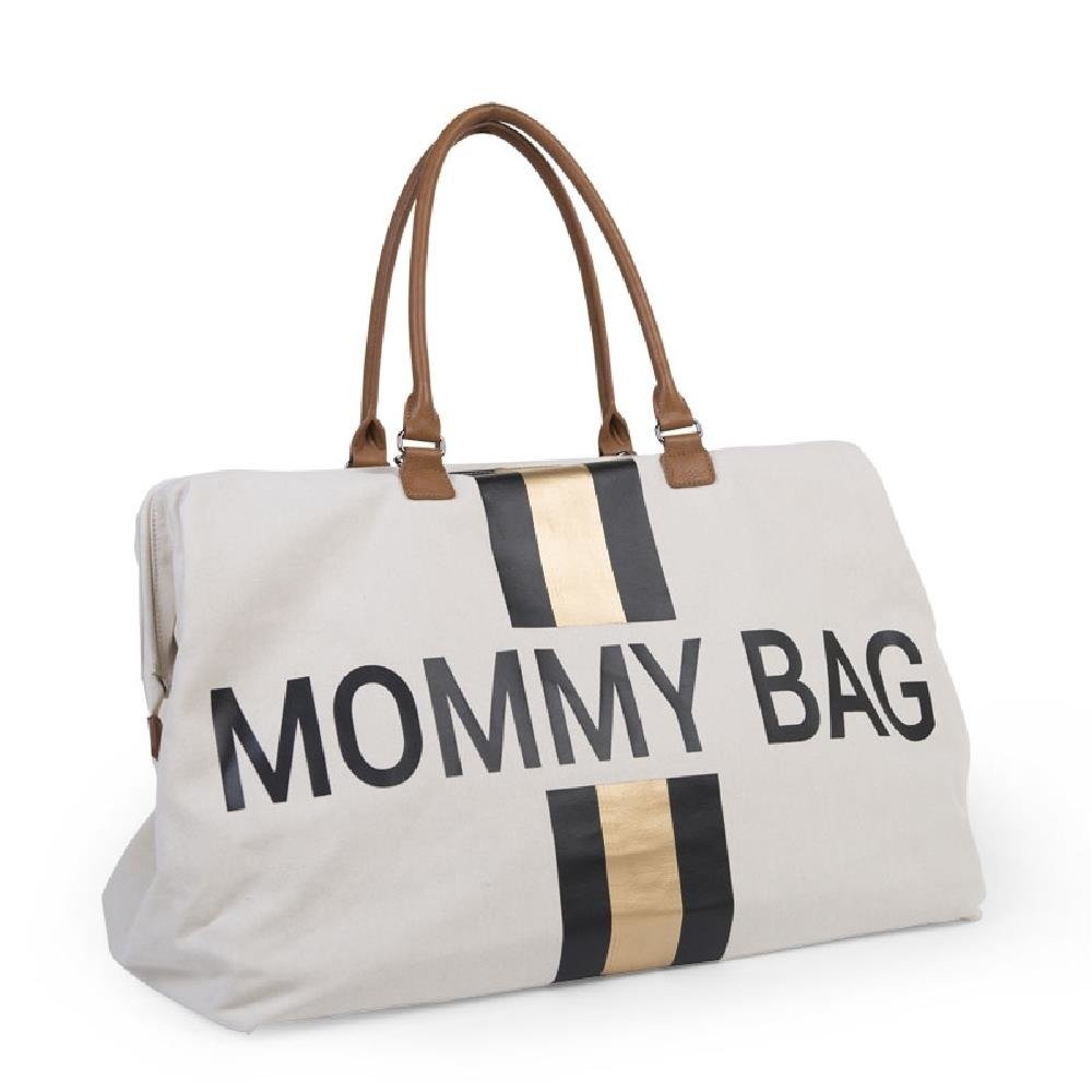 Childhome - Torba Mommy Bag - Paski Czarno-Złote