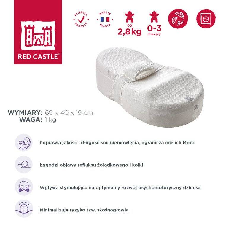 Ergonomiczny materac dla niemowląt Cocoonababy, Red Castle