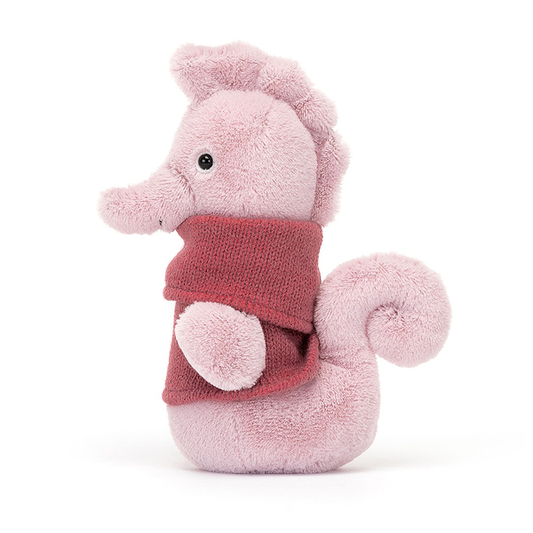 JellyCat - Cozy Crew Konik morski w swetrze 17x6cm